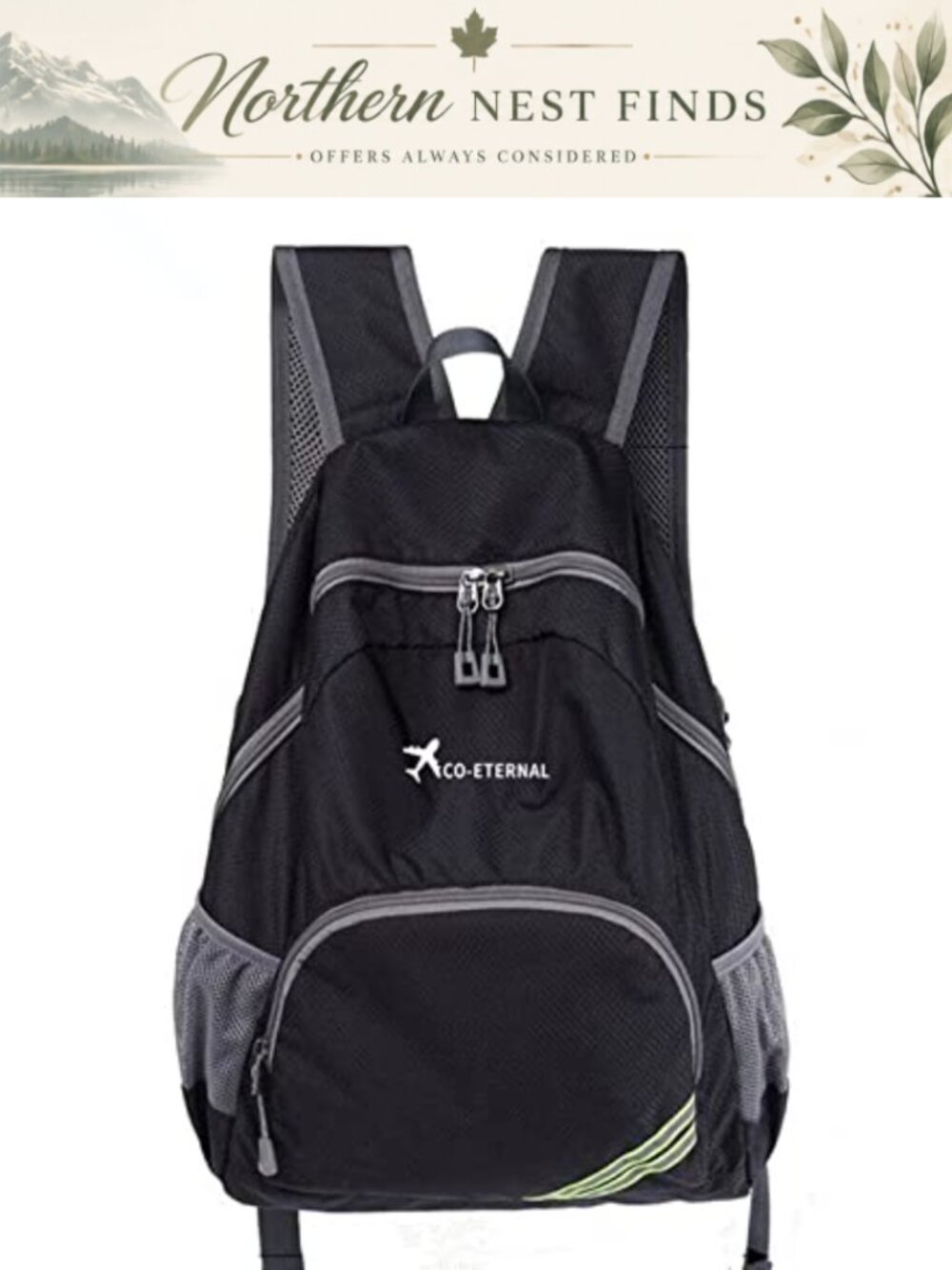 Waterproof Polyester Backpack Lightweight Travel Laptop Bag Foldable